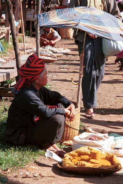43K Jpeg 9809H30e  Pa'O woman selling her produce in Kalaw Market 