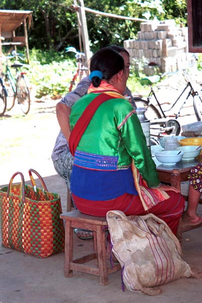 Jpeg 79K Silver Palaung woman taking a break at the 5 day rotating market in Kalaw, southwestern Shan State