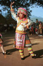 Jpeg 98K The leader of the young dance troupe - a senior middle school girl - who had choreographed the performance.  Da Shu Jia village, Xin Zhou township, Longlin county, Guangxi province 0010h20.jpg