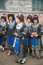 Jpeg 48K Black Miao girls dressed in their festival finery - Dai Lo village, Shi Zi township, Ping Ba county, Guizhou county 0010z14.jpg