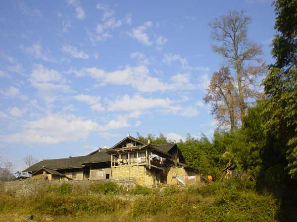 34K Jpeg Stone houses in a village in Songtao Miao Autonomous County, Tongren Prefecture, eastern Guizhou Province.