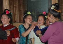 to 63K Jpg image A happy group making toasts!