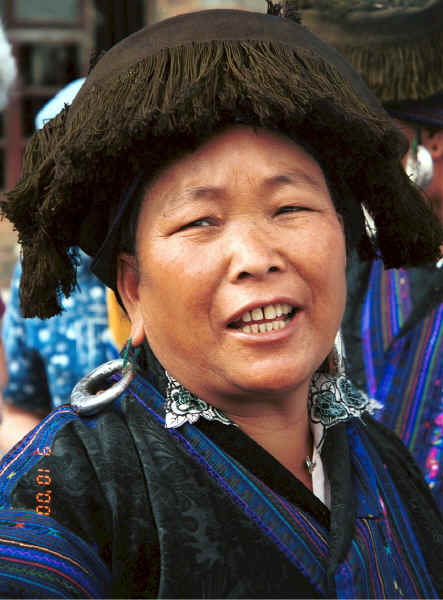 Black Miao woman - the wife of the village head man, Zuo Qi village, Min Gu township, Zhenfeng county, Guizhou province 0010p31.jpg
