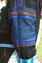 Jpeg 38K Close up of an embroidered sleeve of a Black Miao woman's jacket, Zuo Qi village, Min Gu township, Zhenfeng county, Guizhou province 0010p33.jpg