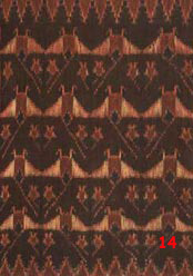 to 86K Jpg - detail of manta ray motif from Theorara's sarong. This motif is unique to the Lamalera area