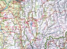 to Jpeg 139K Map of Myanmar and Thai border