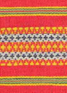 to Jpeg 55K A detail of floating weave Kalinga blanket, highlands of Northern Luzon, Philippines