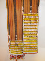 to 66K Jpg 05 - Detail 2 of Gadang man's cotton loincloth with European beads, Northern Luzon, early 20th century. 272 cm x 11 cm