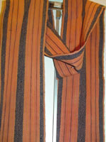 to 73K Jpg 05 - Detail 1 of Gadang man's cotton loincloth with European beads, Northern Luzon, early 20th century. 272 cm x 11 cm