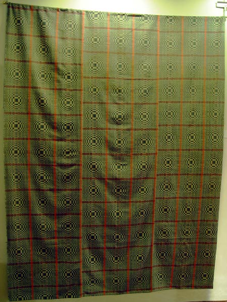 75K Jpg 07 - Itneg Binakel (spherical-weave) cotton blanket, early 20th century, Northern Luzon. 148 cm x 192 cm