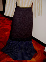 to 71K Jpg 09 - Woman's cotton apron, Luzon, early 20th century. 71cm x 57 cm + lace