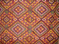 to 75K Jpg 11 - Detail 2 of Yakan cotton and silk tapestry headcloth, Basilan Island, early 20th century. 75 cm x 75 cm