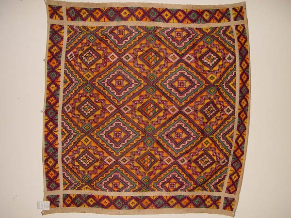75K Jpg 11 - Yakan cotton and silk tapestry headcloth, Basilan Island, early 20th century. 75 cm x 75 cm