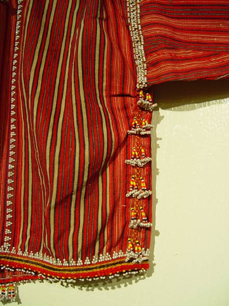 67K Jpg 17 - Detail 2 of Gadang woman's cotton jacket, Paracelis Mountain Province, Northern Luzon, early 20th century. 108 cm (incl. sleeves) x 31 cm