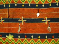 to 75K Jpg 18 - Detail 1 of Kalinga woman's cotton wrap-around skirt with beadwork and mother of pearl fragments, Apayo Province and parts of Abra Province, Northern Luzon, 20th century. 70 cm x 112 cm