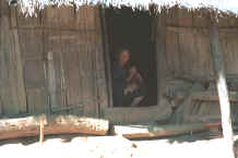 to Jpeg 19K A Yao grandfather and his grandchild peering out from the darkness of a house 8812q26.jpg